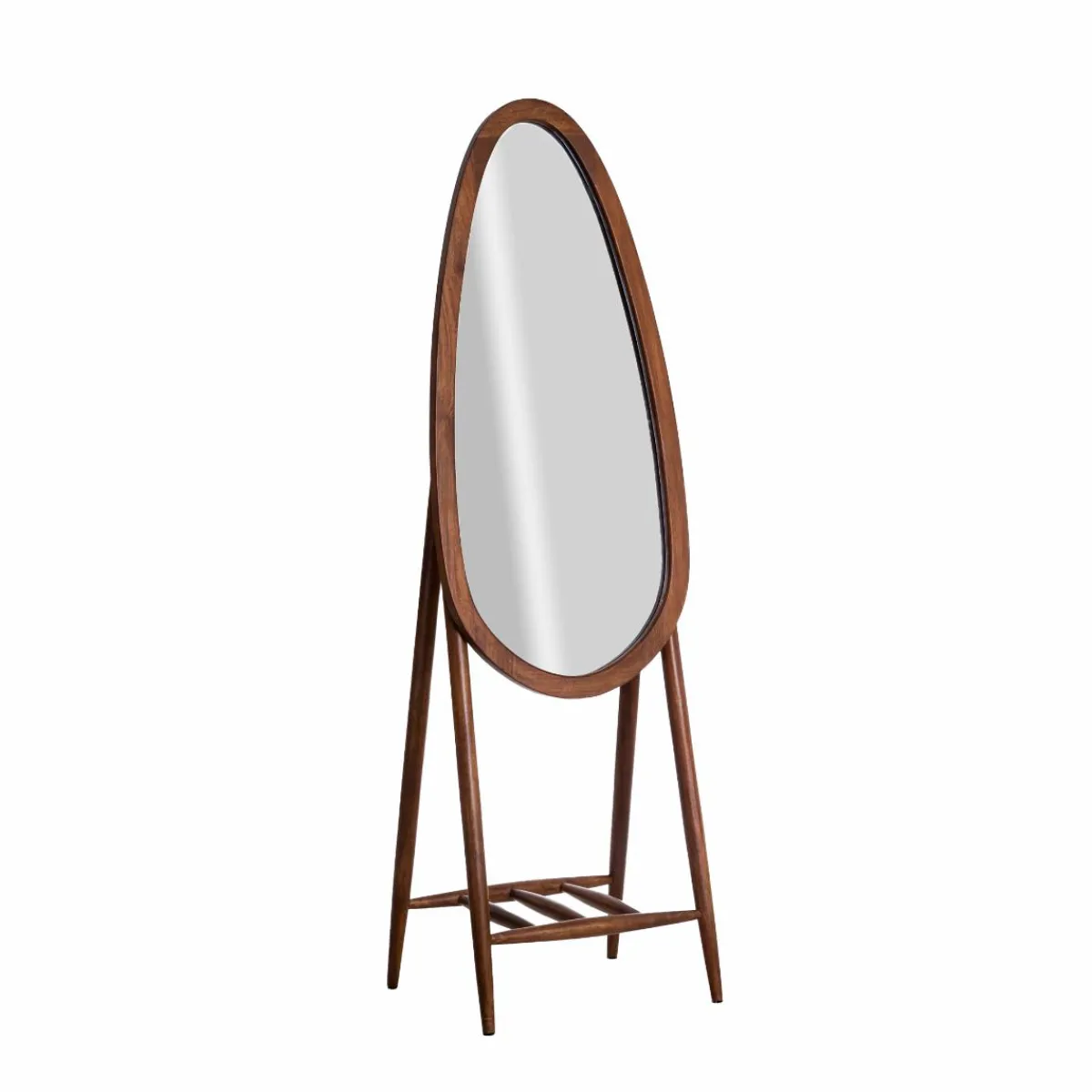 Made in Meubles Miroir sur pied en bois de manguier Joyce