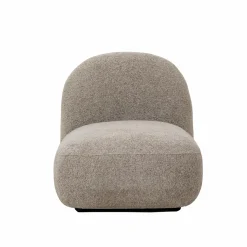 Made in Meubles Module central canapé en tissu bouclette gris Calya