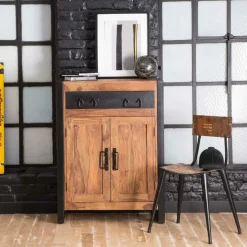 Made in Meubles Petit buffet en bois d'acacia 80 cm Havana