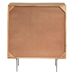 Made in Meubles Petit buffet en bois d'acacia et pierre Côme