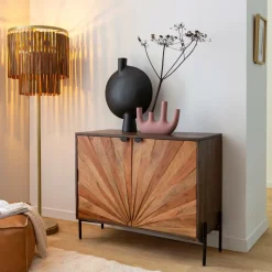 Made in Meubles Petit buffet en bois d'acacia Elvira