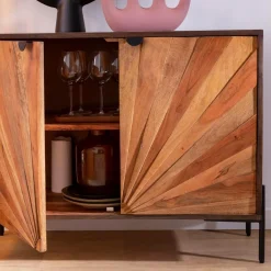 Made in Meubles Petit buffet en bois d'acacia Elvira