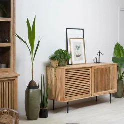 Made in Meubles Petit buffet en bois d'acacia Salta