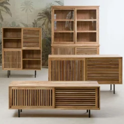 Made in Meubles Petit buffet en bois d'acacia Salta