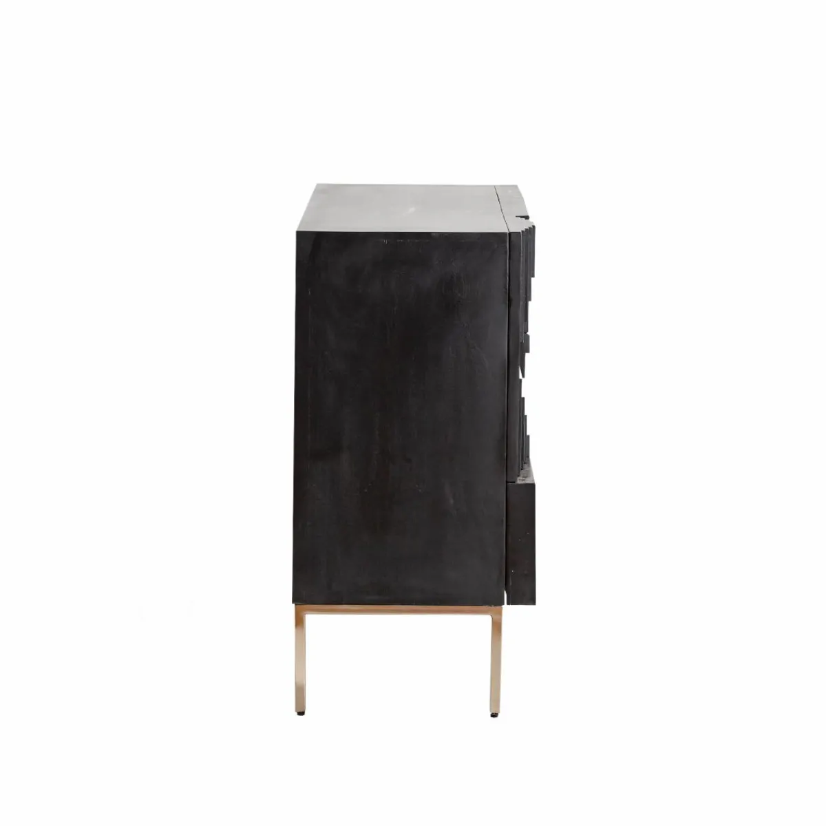 Made in Meubles Petit buffet en bois de manguier noir Tristan