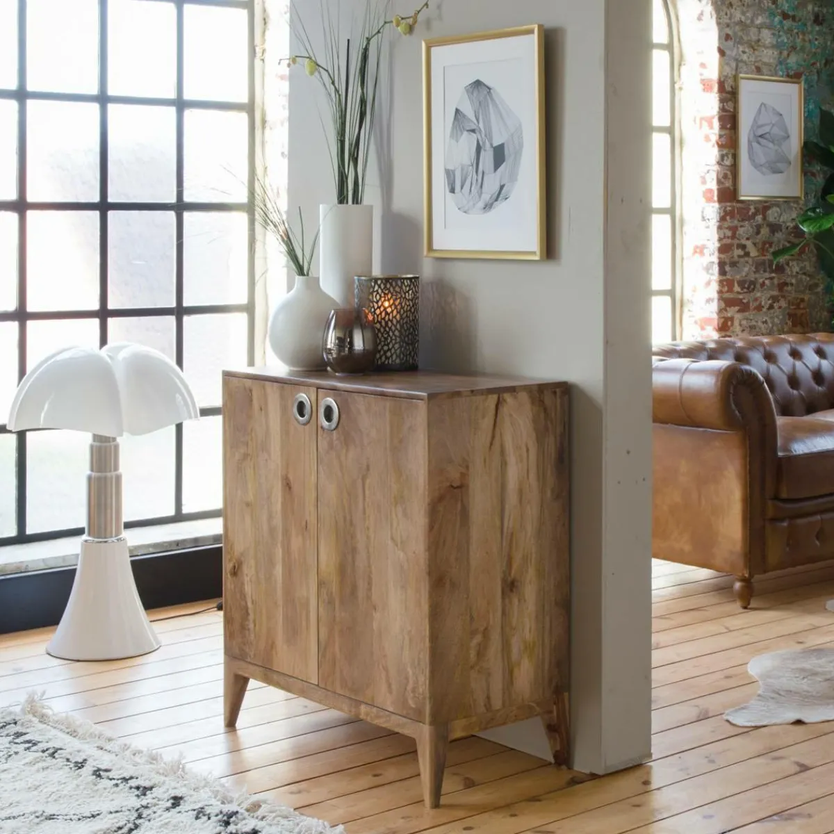 Made in Meubles Petit buffet en bois de manguier Eloi