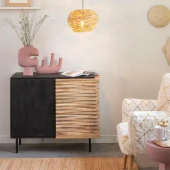 Made in Meubles Petit buffet en bois de manguier Tino