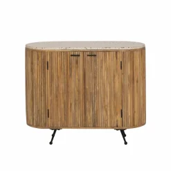 Made in Meubles Petit buffet en bois de manguier et terrazzo Ambrine
