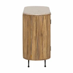 Made in Meubles Petit buffet en bois de manguier et terrazzo Ambrine