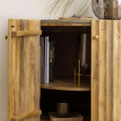 Made in Meubles Petit buffet en bois de manguier et terrazzo Bao