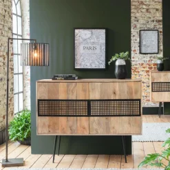 Made in Meubles Petit buffet en bois de manguier Jasmin
