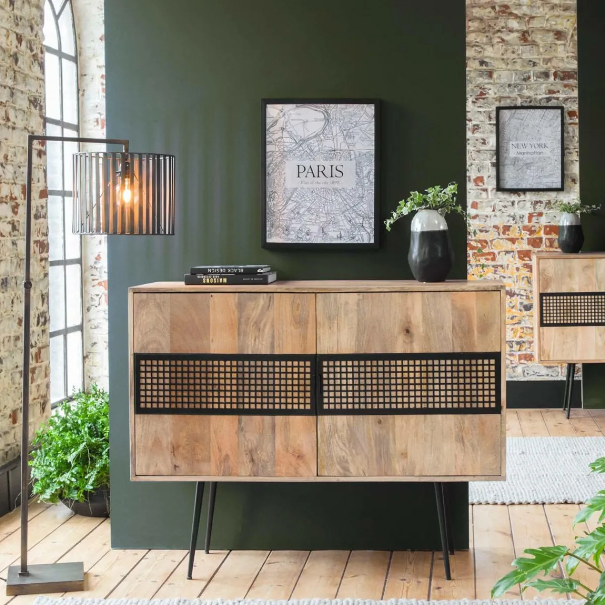 Made in Meubles Petit buffet en bois de manguier Jasmin