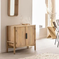 Made in Meubles Petit buffet en bois de manguier Nova