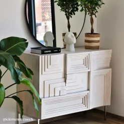 Made in Meubles Petit buffet en bois de manguier Tristan