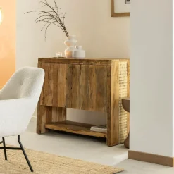 Made in Meubles Petit buffet en bois recyclé Naël