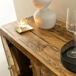 Made in Meubles Petit buffet en bois recyclé Naël