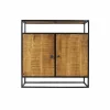 Made in Meubles Petit buffet en métal et bois de manguier Marcel