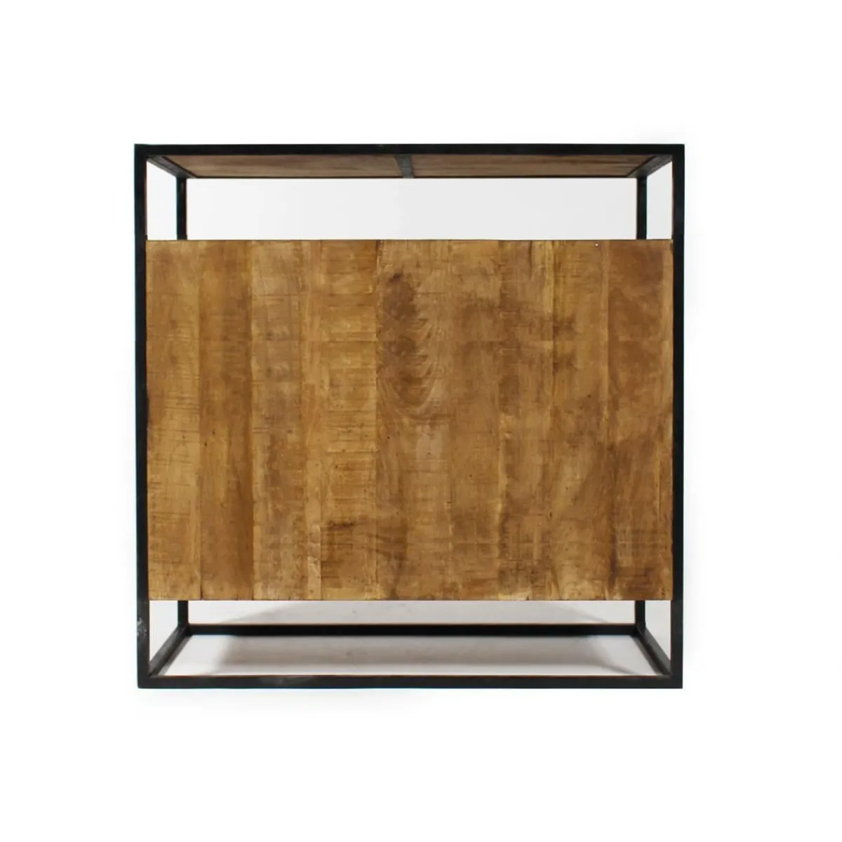 Made in Meubles Petit buffet en métal et bois de manguier Marcel