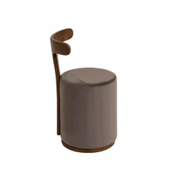 Made in Meubles Petit fauteuil gris en manguier Adonis