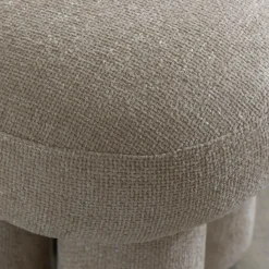 Made in Meubles Petit tabouret en tissu écru Toby