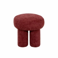 Made in Meubles Petit tabouret en tissu fuchsia Toby