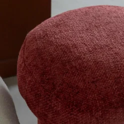 Made in Meubles Petit tabouret en tissu fuchsia Toby
