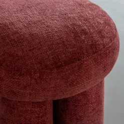 Made in Meubles Petit tabouret en tissu fuchsia Toby