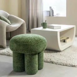 Made in Meubles Petit tabouret en tissu Toby