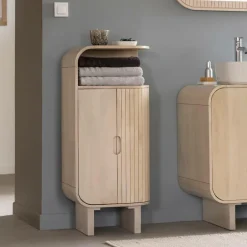 Made in Meubles Petite colonne en bois de manguier Yoni