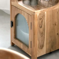 Made in Meubles Petite étagère en bois d'acacia Emyr