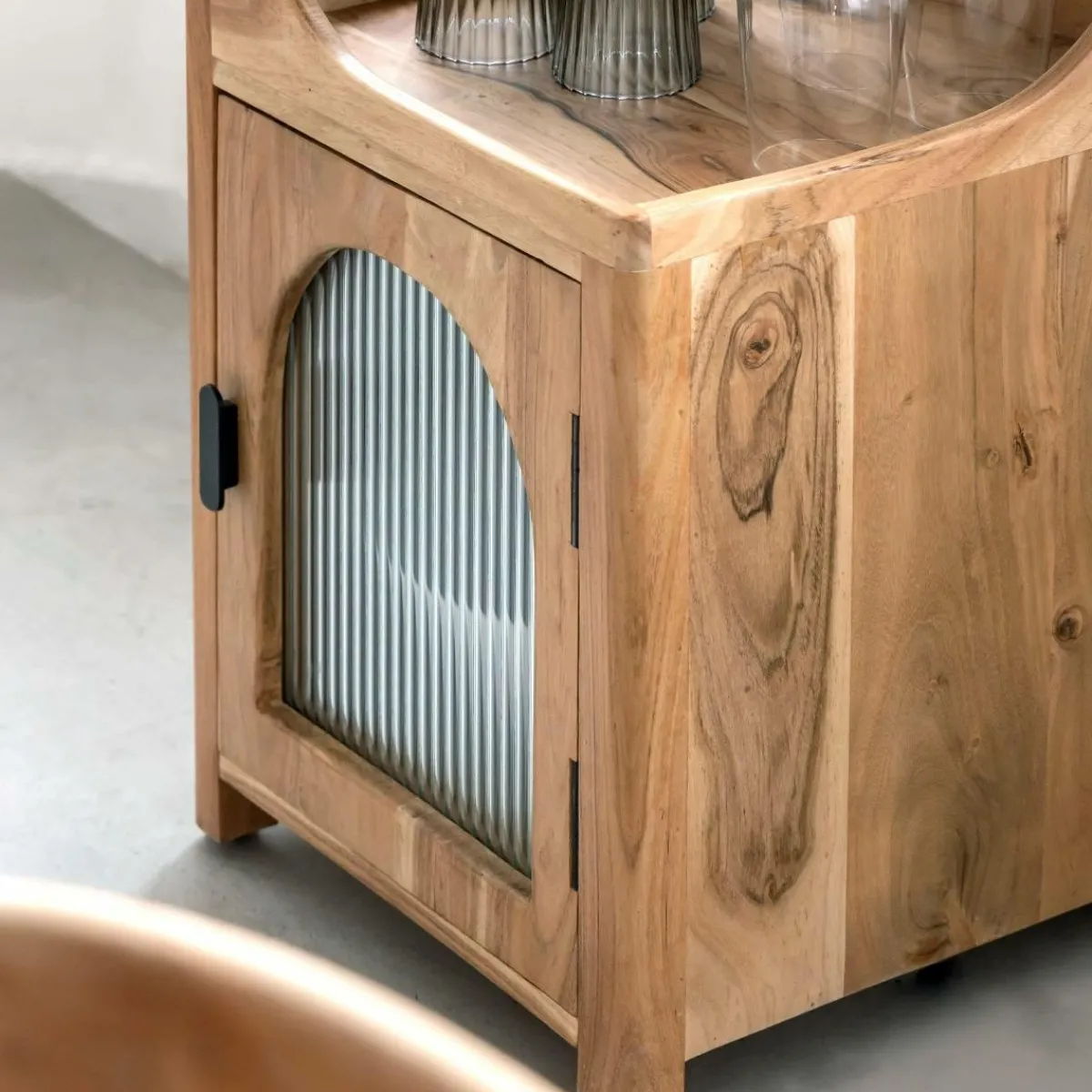 Made in Meubles Petite étagère en bois d'acacia Emyr