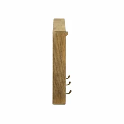 Made in Meubles Porte-manteau en bois de manguier avec miroir Marley