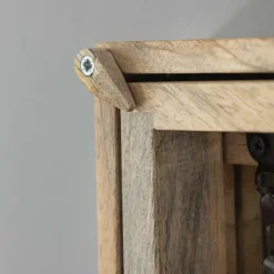 Made in Meubles Porte-manteau en bois de manguier avec miroir Marley