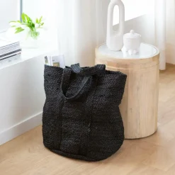 Made in Meubles Sac à  buches noir Marlon