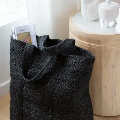 Made in Meubles Sac à  buches noir Marlon