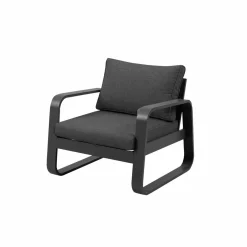 Made in Meubles Salon de jardin 5 places gris foncé Auguste