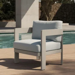 Made in Meubles Salon de jardin en aluminium taupe Loréa