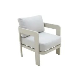 Made in Meubles Salon de jardin en aluminium taupe Loréa