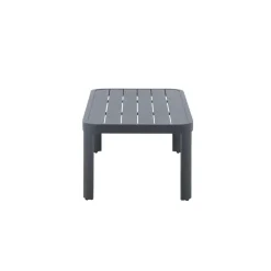 Made in Meubles Salon de jardin en aluminium gris foncé Loréa