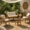 Made in Meubles Salon de jardin en rotin 4 places Rattan