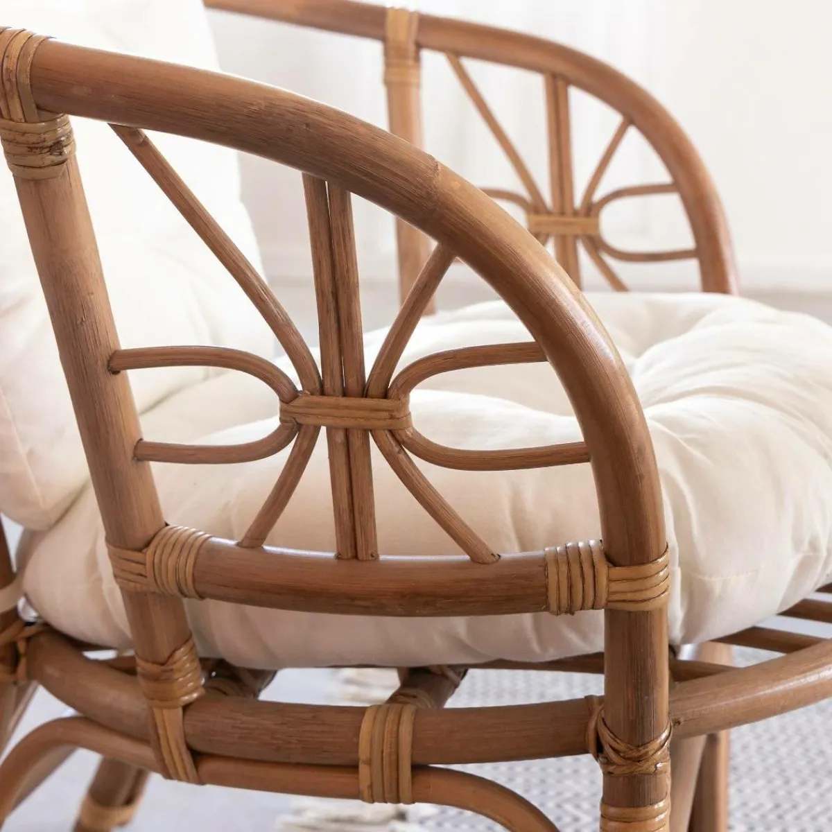 Made in Meubles Salon de jardin en rotin 4 places Rattan