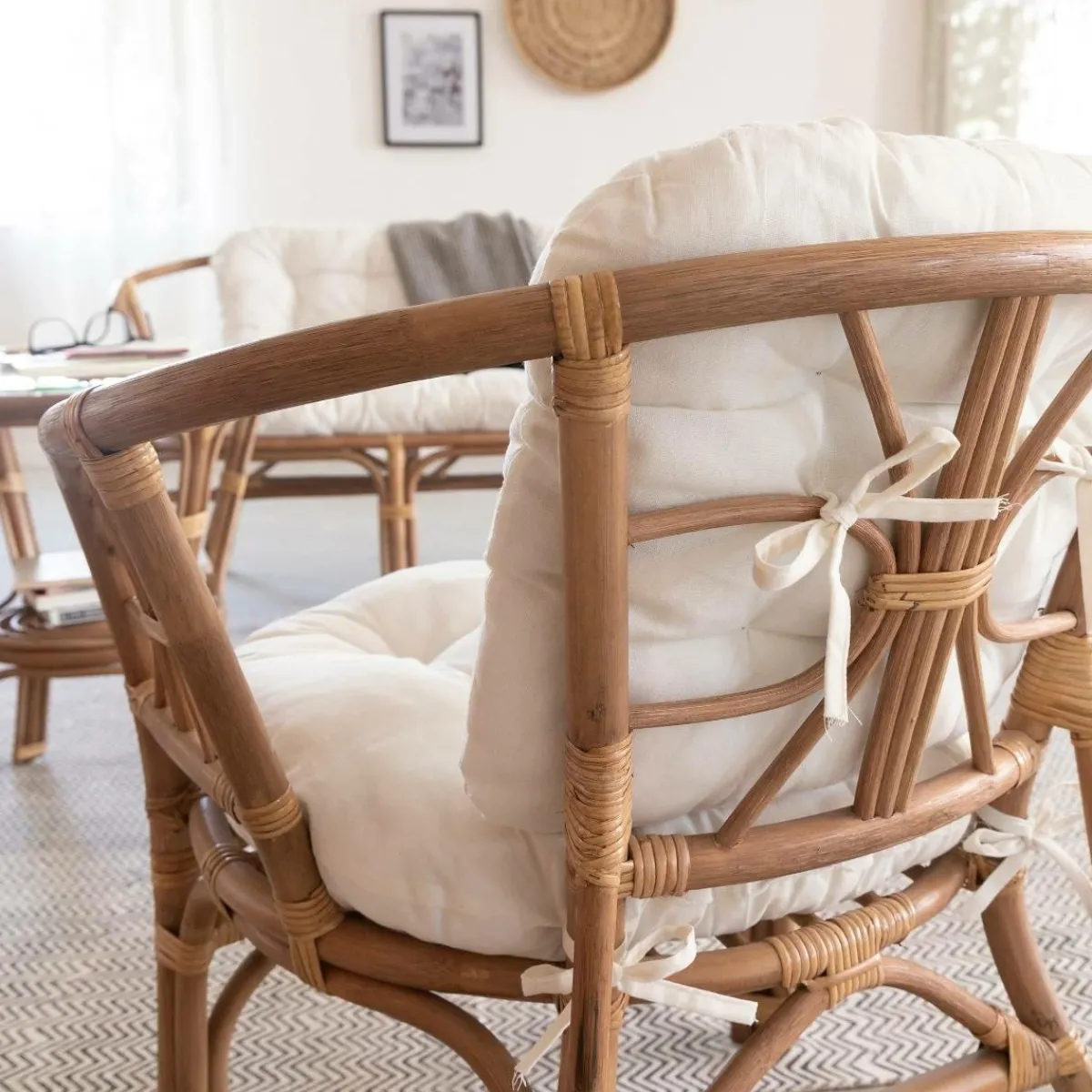 Made in Meubles Salon de jardin en rotin 4 places Rattan