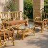 Made in Meubles Salon de jardin en rotin terracotta Rattan