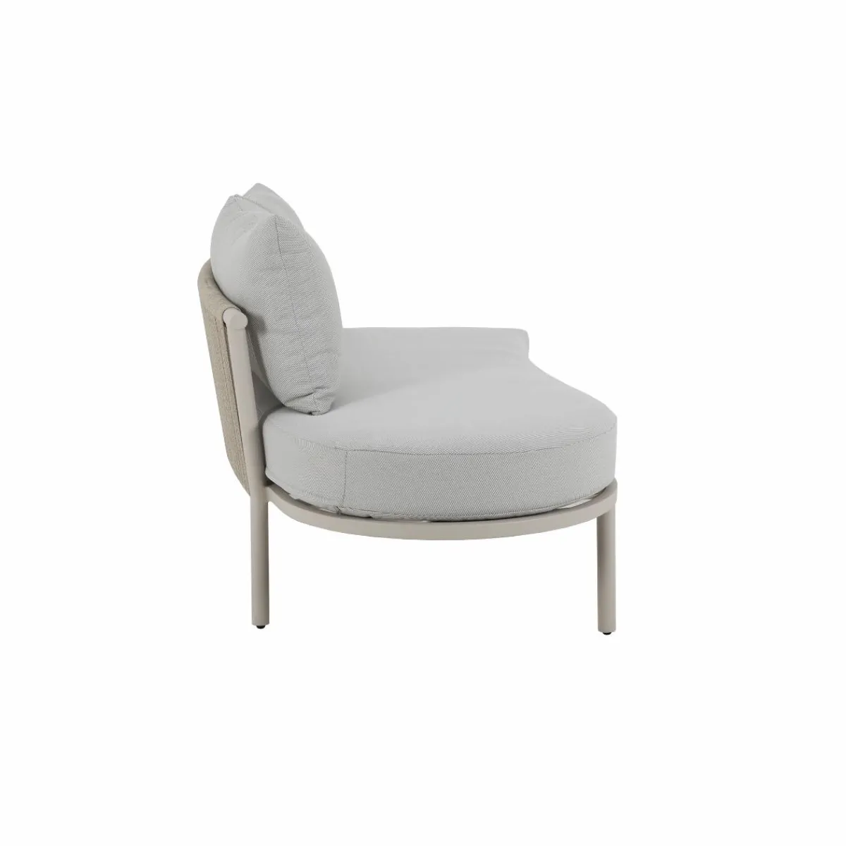 Made in Meubles Salon de jardin haricot en aluminium taupe Zion