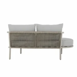 Made in Meubles Salon de jardin haricot en aluminium taupe Zion