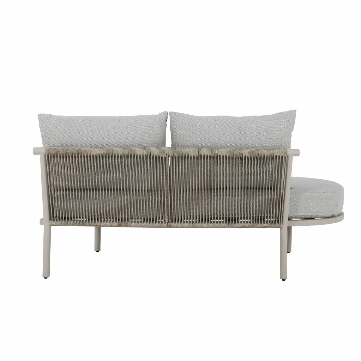 Made in Meubles Salon de jardin haricot en aluminium taupe Zion
