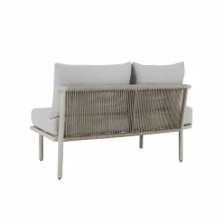 Made in Meubles Salon de jardin haricot en aluminium taupe Zion