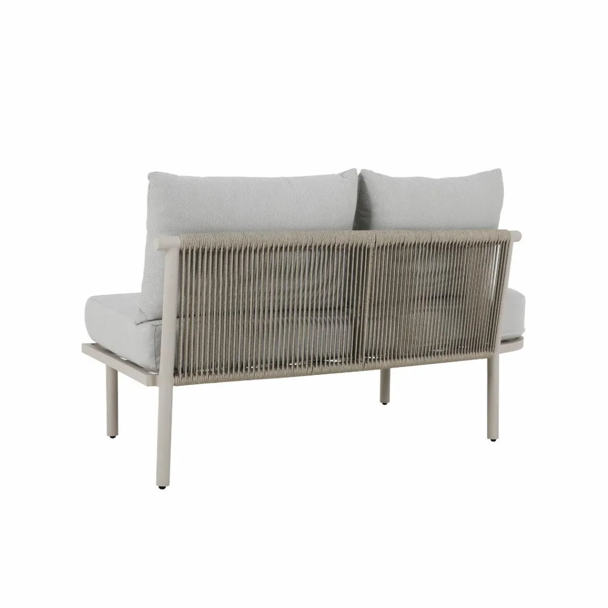 Made in Meubles Salon de jardin haricot en aluminium taupe Zion