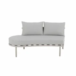 Made in Meubles Salon de jardin haricot en aluminium taupe Zion