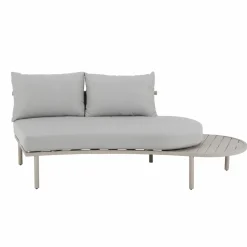 Made in Meubles Salon de jardin haricot en aluminium taupe Zion